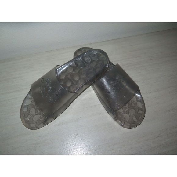 Coach C3068 Women's Sz 9B Ulyssa Sliver Slide Sandal - Picture 4 of 9